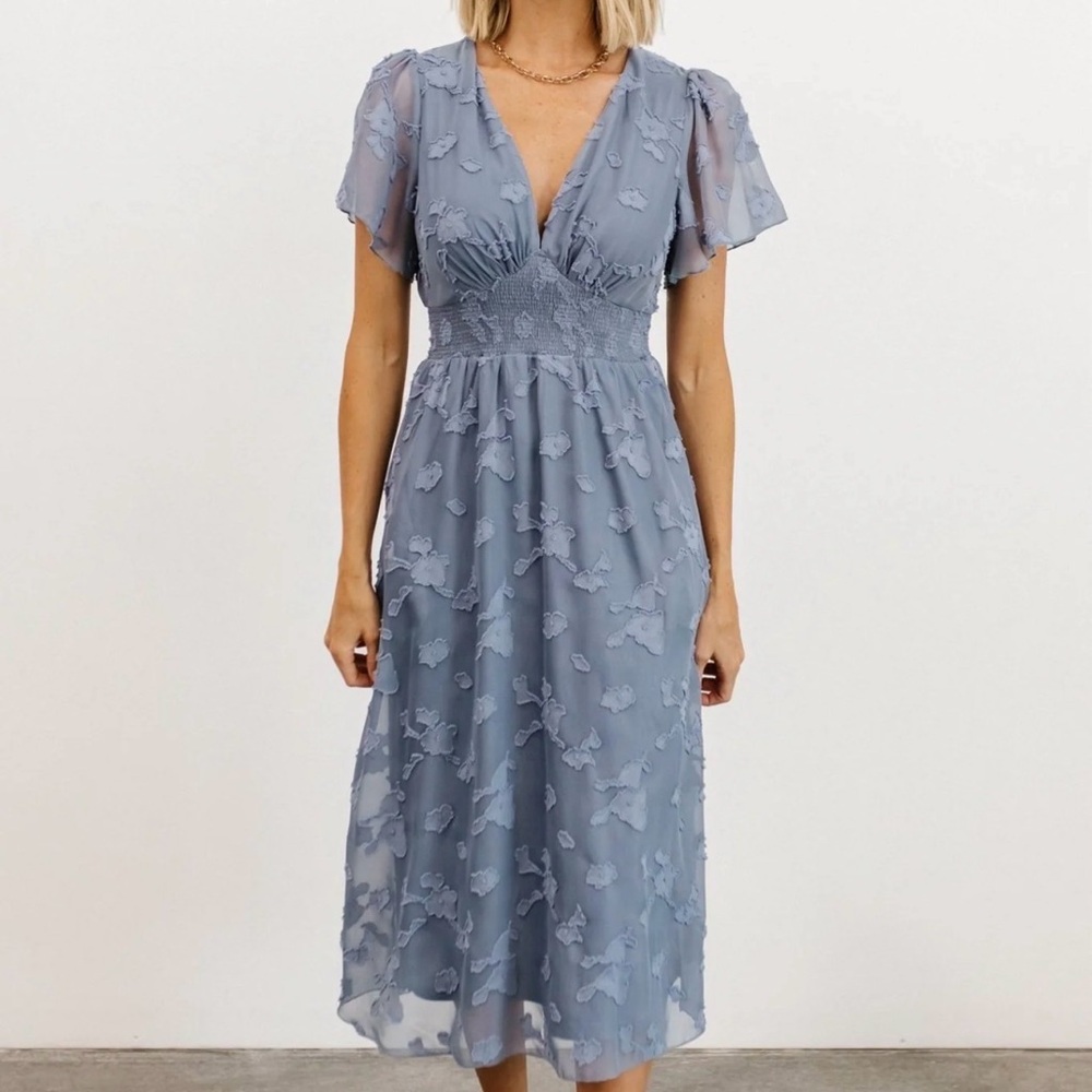 BalticBorn June Smocked Midi Dress Medium